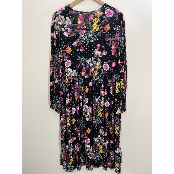 NWT Whimsigoth Cottagecore Floral Lace Trim Kimono Duster 00 Boho Romantic Goth - Picture 2 of 16